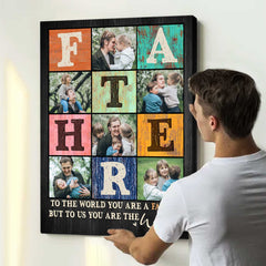 Father Custom Photo Posters, Father’s Day Photo Gifts, Custom Gift For Father