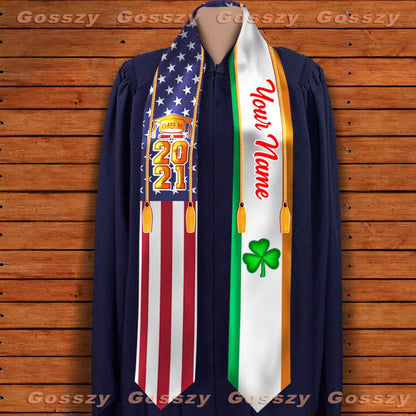 Country Flag Class of 2024 Stoles Sash, Graduation Gift, Senior Gift