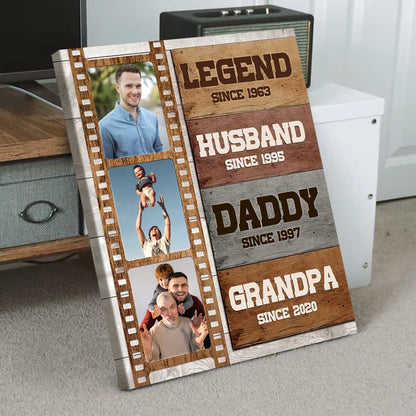 Legend Husband Daddy Grandpa Photo Posters, Father’s Day Gifts For New Grandpa, Personalized Daddy Grandpa Gifts