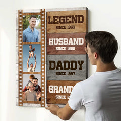 Legend Husband Daddy Grandpa Photo Posters, Father’s Day Gifts For New Grandpa, Personalized Daddy Grandpa Gifts