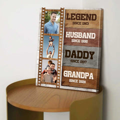 Legend Husband Daddy Grandpa Photo Posters, Father’s Day Gifts For New Grandpa, Personalized Daddy Grandpa Gifts